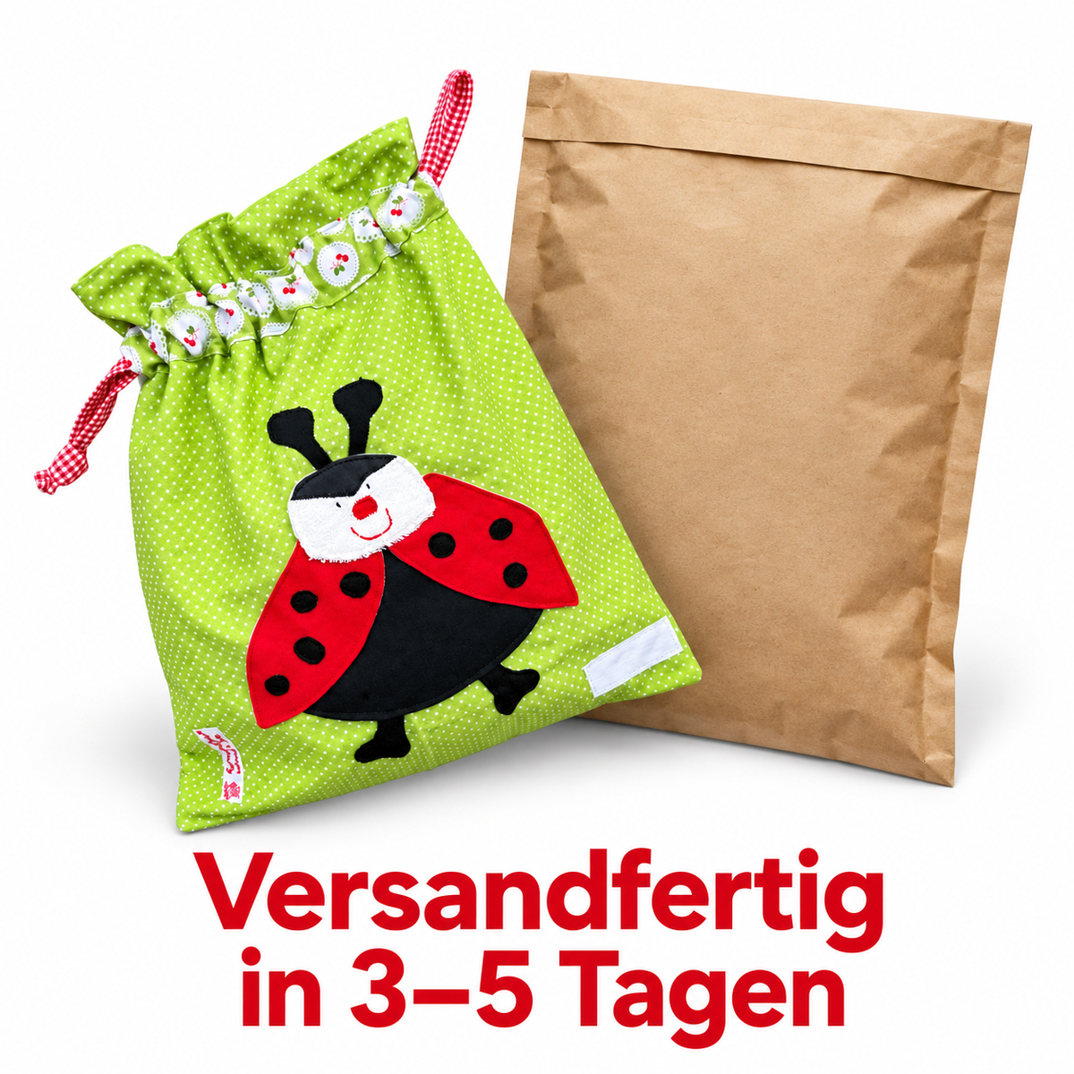 Personalisierter Wetbag Marienkäfer – Geschenk zum 1. Geburtstag