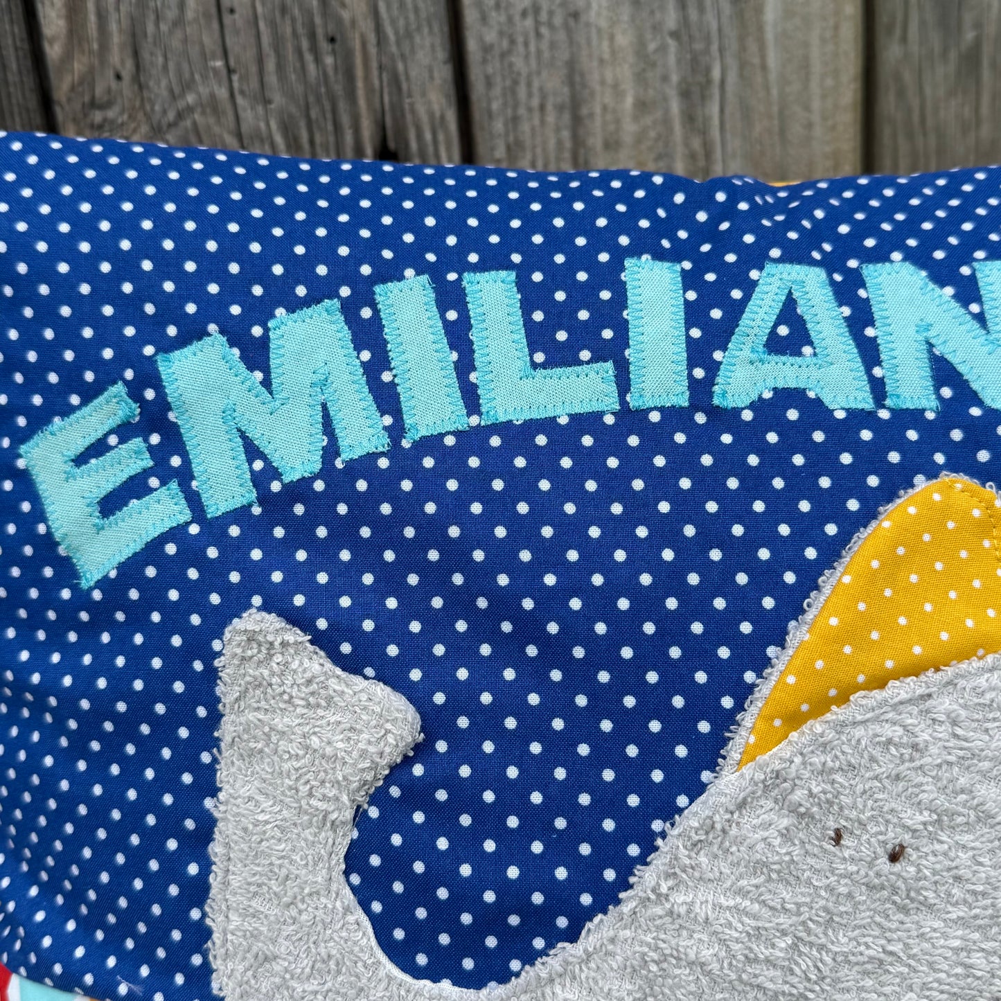 Geschenkset Elefant – Kissen & Wetbag personalisiert, Handmade