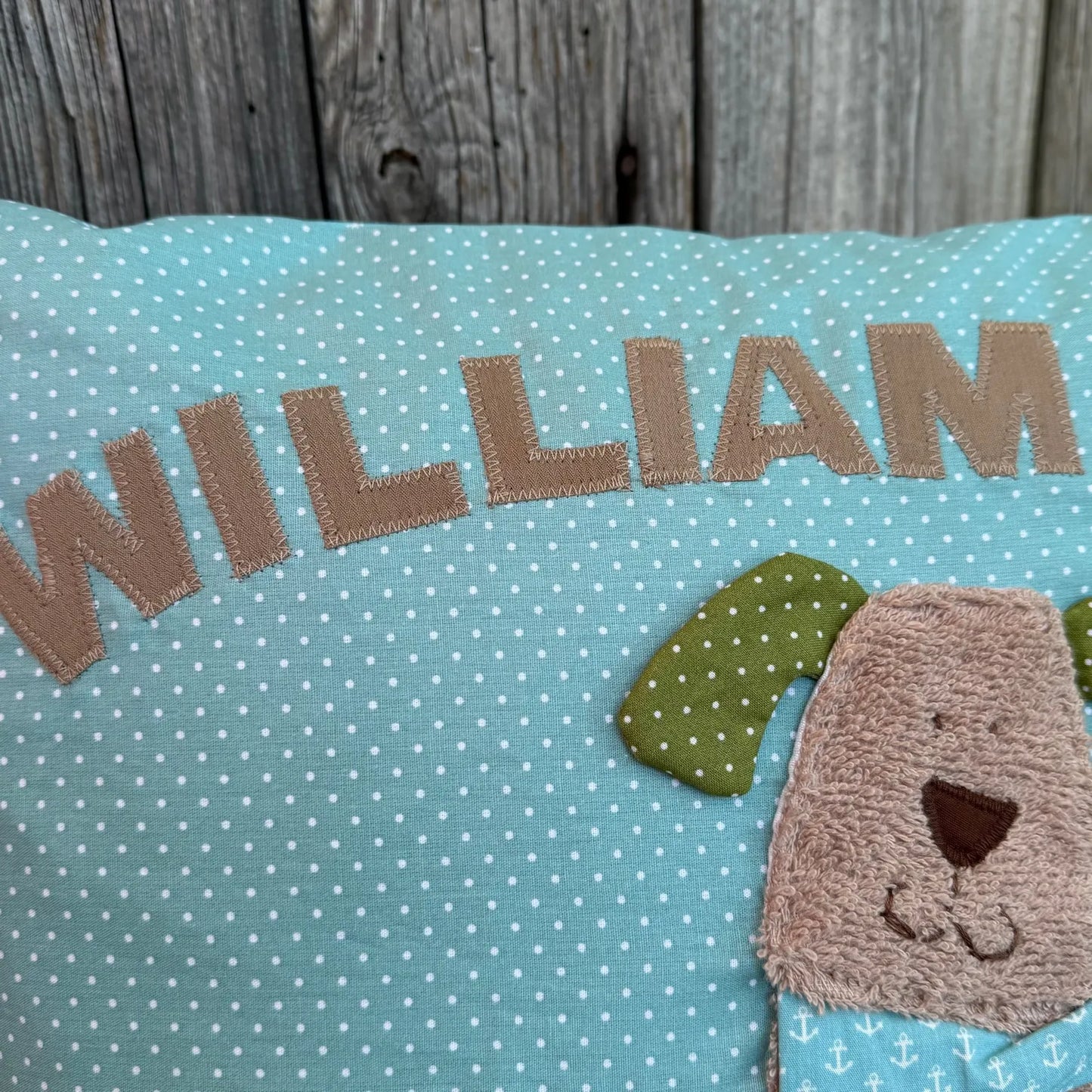 Personalisiertes Kinderkissen Hund mit Namen – Kuschelkissen Geschenk