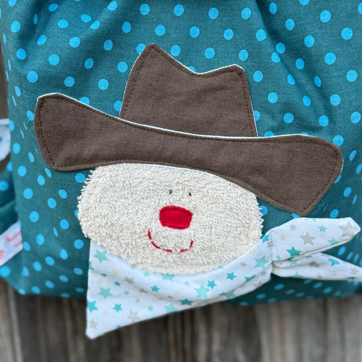 Kinderrucksack Cowboy-Handmade mit wasserabweisendem Innenfutter