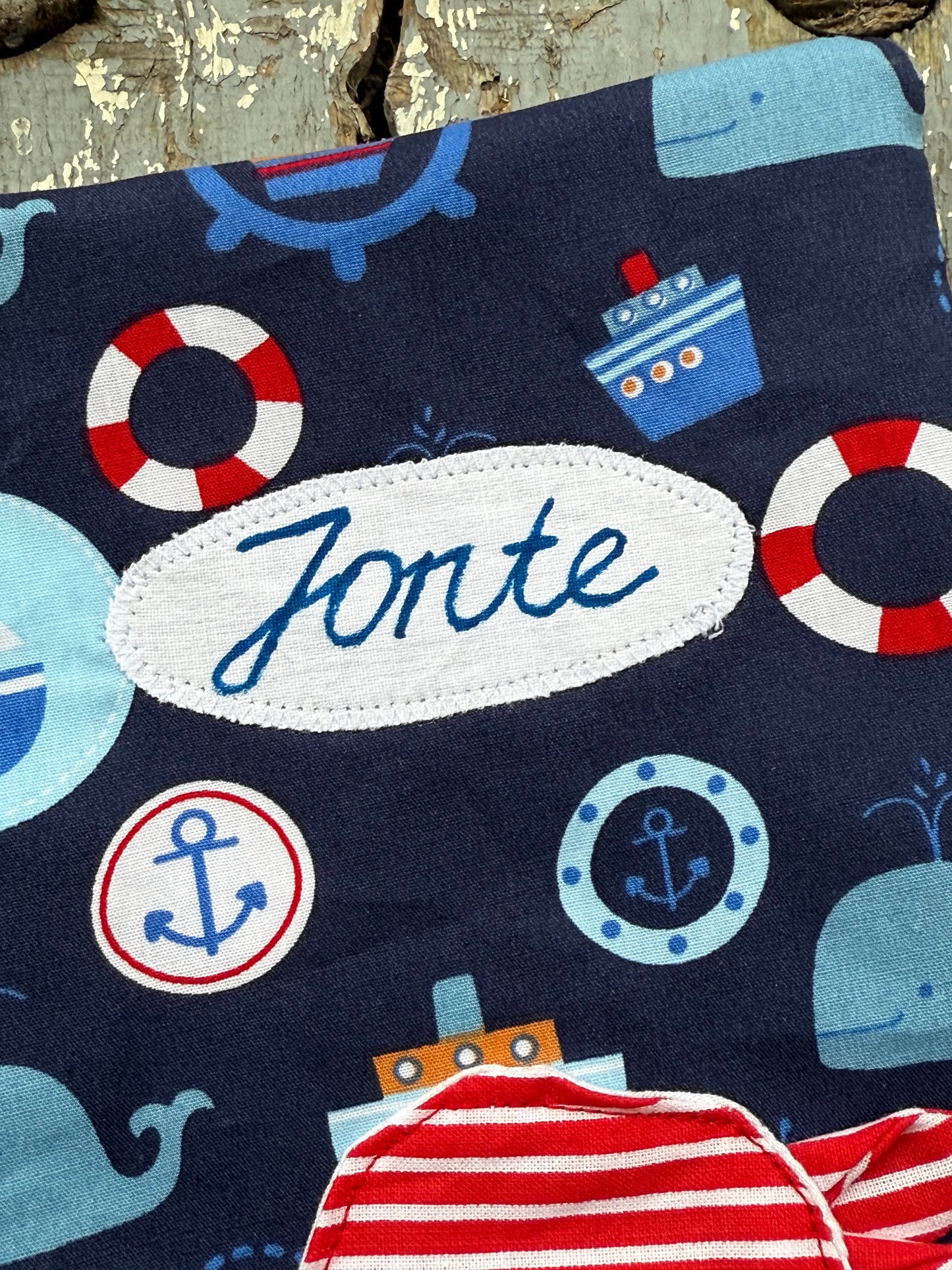 Handgemachte U-Heft-Hülle “Pirat” – personalisiert & maritim