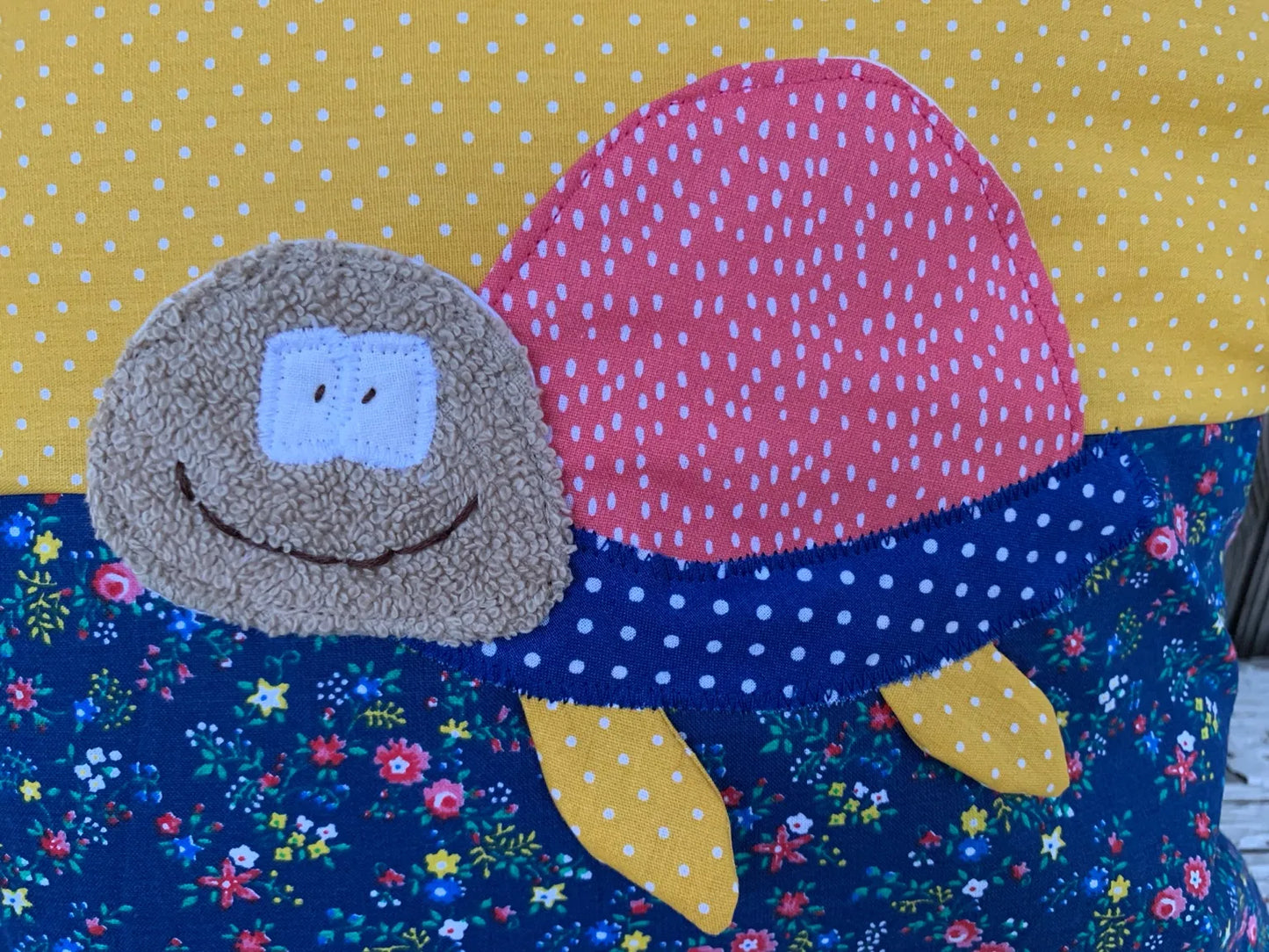 Geschenkset Schildkröte – Kissen & Wetbag personalisiert, Handmade
