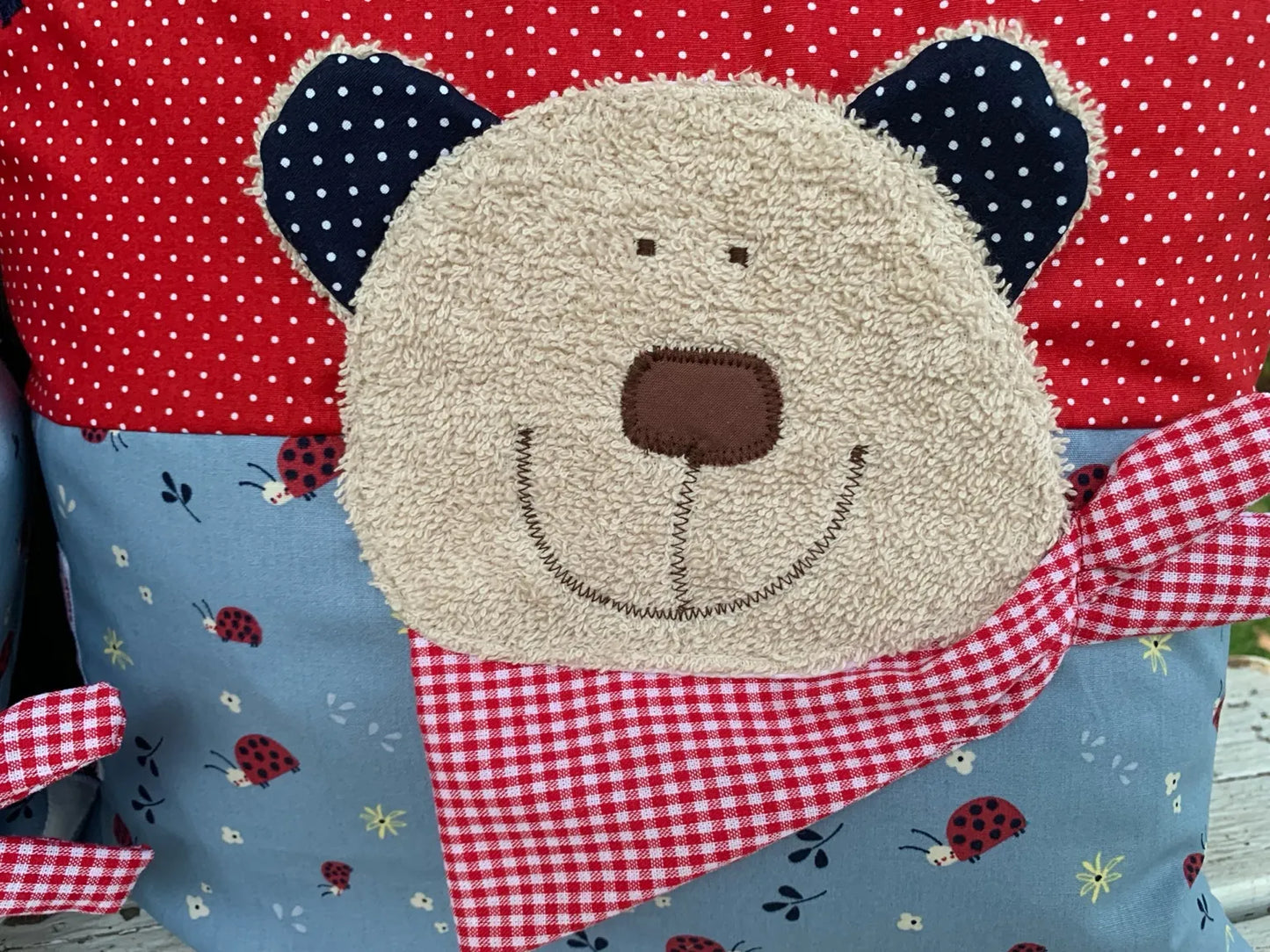 Geschenkset Bär – Kissen & Wetbag personalisiert, Handmade