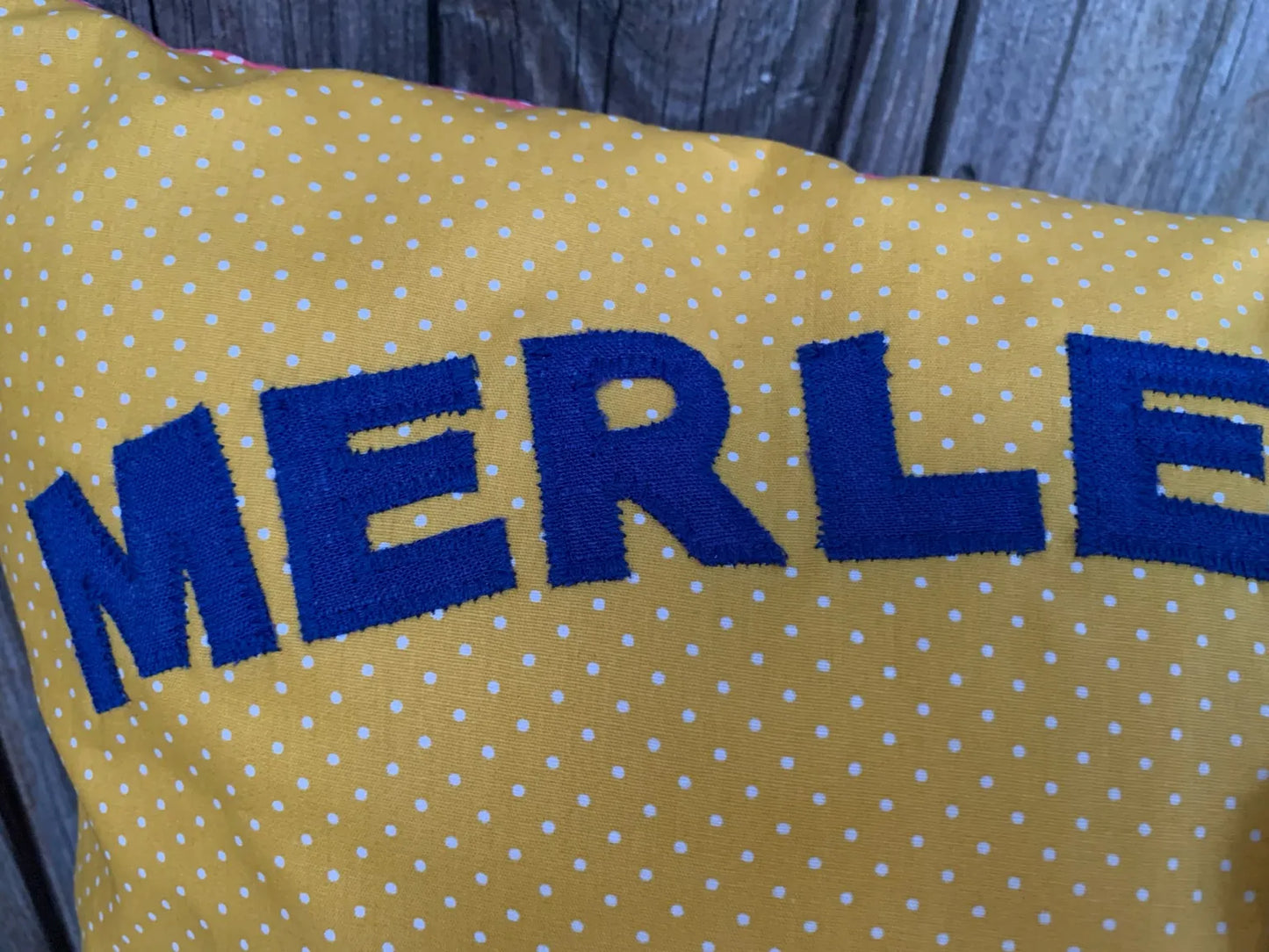 Geschenkset Maus – Kissen & Wetbag personalisiert, Handmade