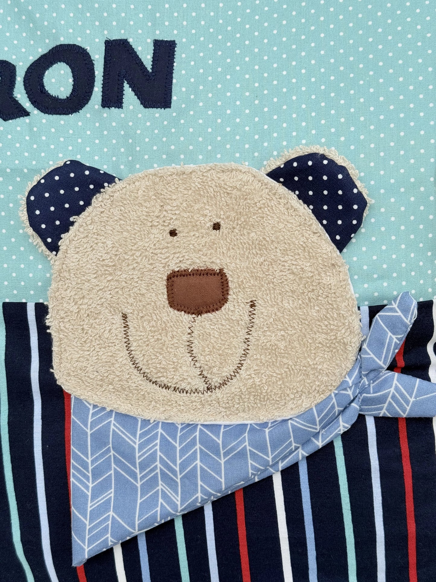 Geschenkset Bär – Kissen & Wetbag personalisiert, Handmade