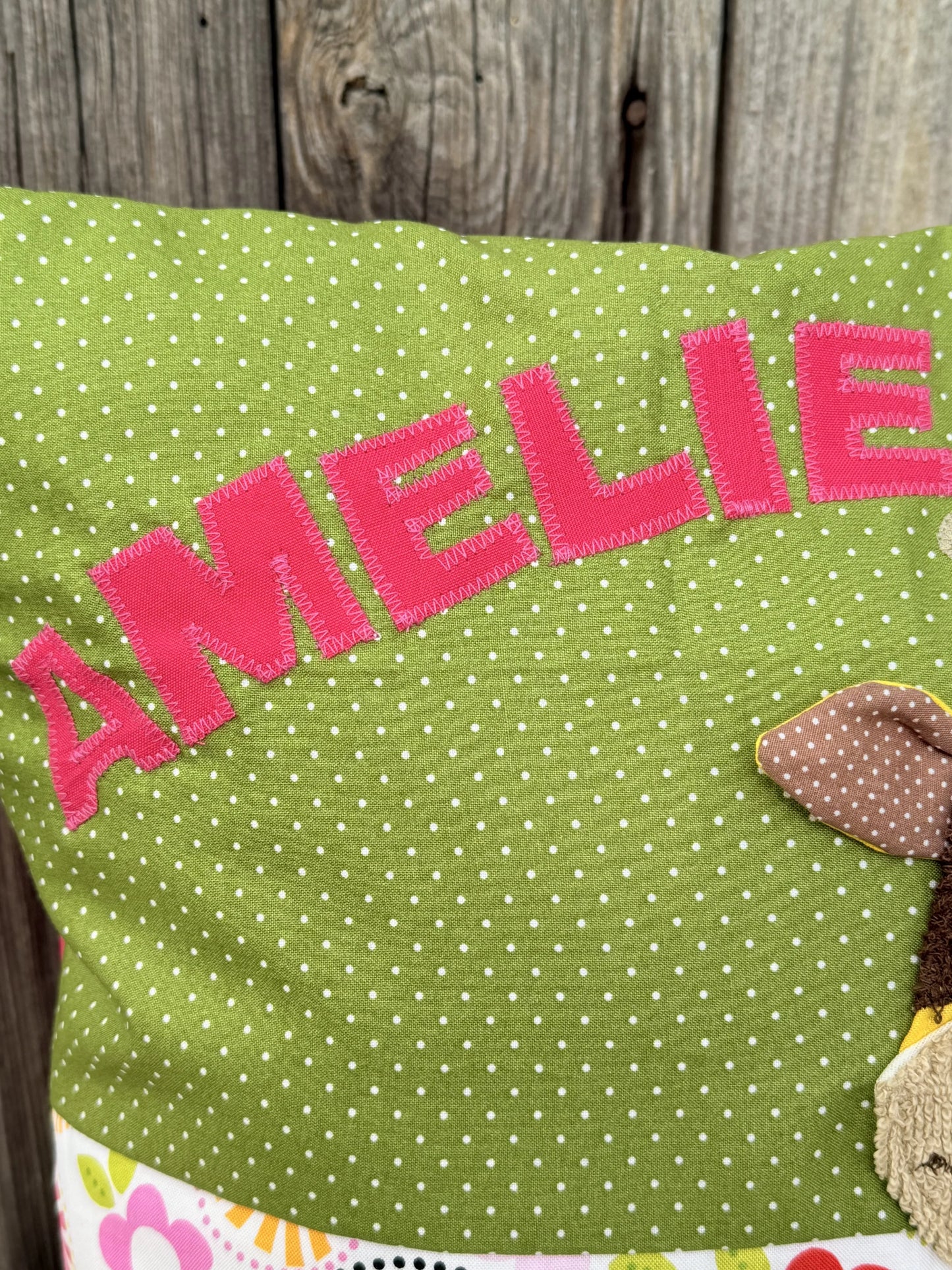 Geschenkset Giraffe – Kissen & Wetbag personalisiert, Handmade