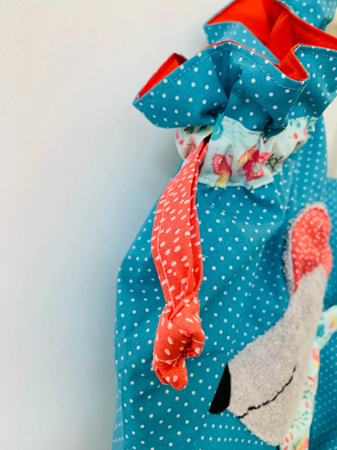 Kita-Set Maus & Katze – Handgemachte Wetbag und Garderobenbeutel mit Namen für Kinder
