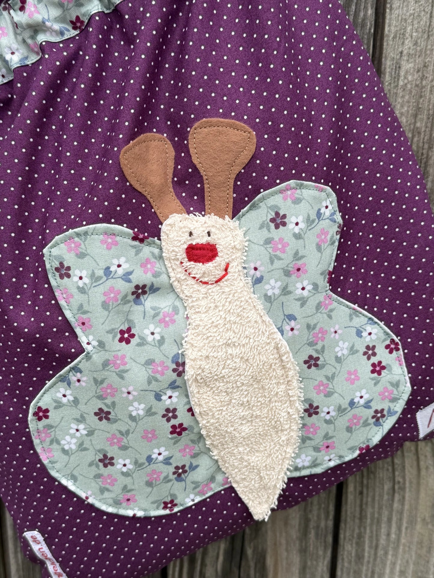 Kita-Set Otter & Schmetterling – Handgemachte Wetbag & Garderobenbeutel mit Namen für Kinder