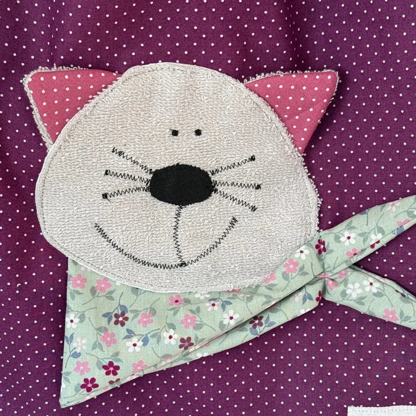 Kita-Set Maus & Katze – Handgemachte Wetbag & Garderobenbeutel mit Namen für Kinder