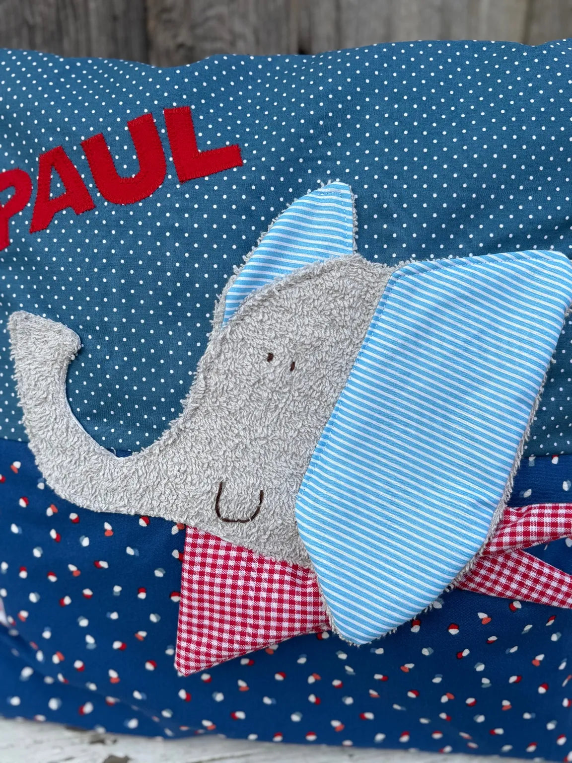 Kissen Elefant – Personalisiertes Kinderkissen mit Namen