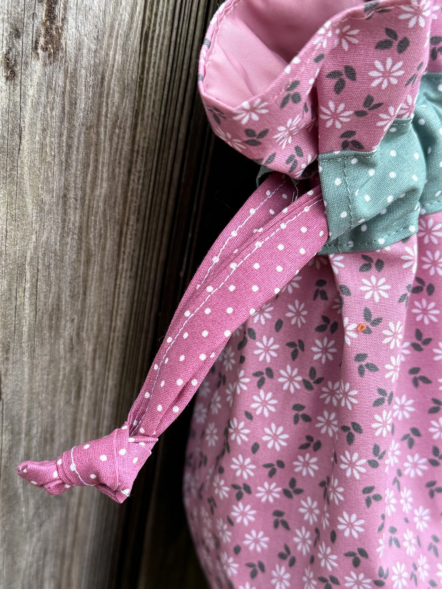 Handgemachter Stoffbeutel mit Schildkröte – Rosa/Grün – Unikat für Kinder & Alltag