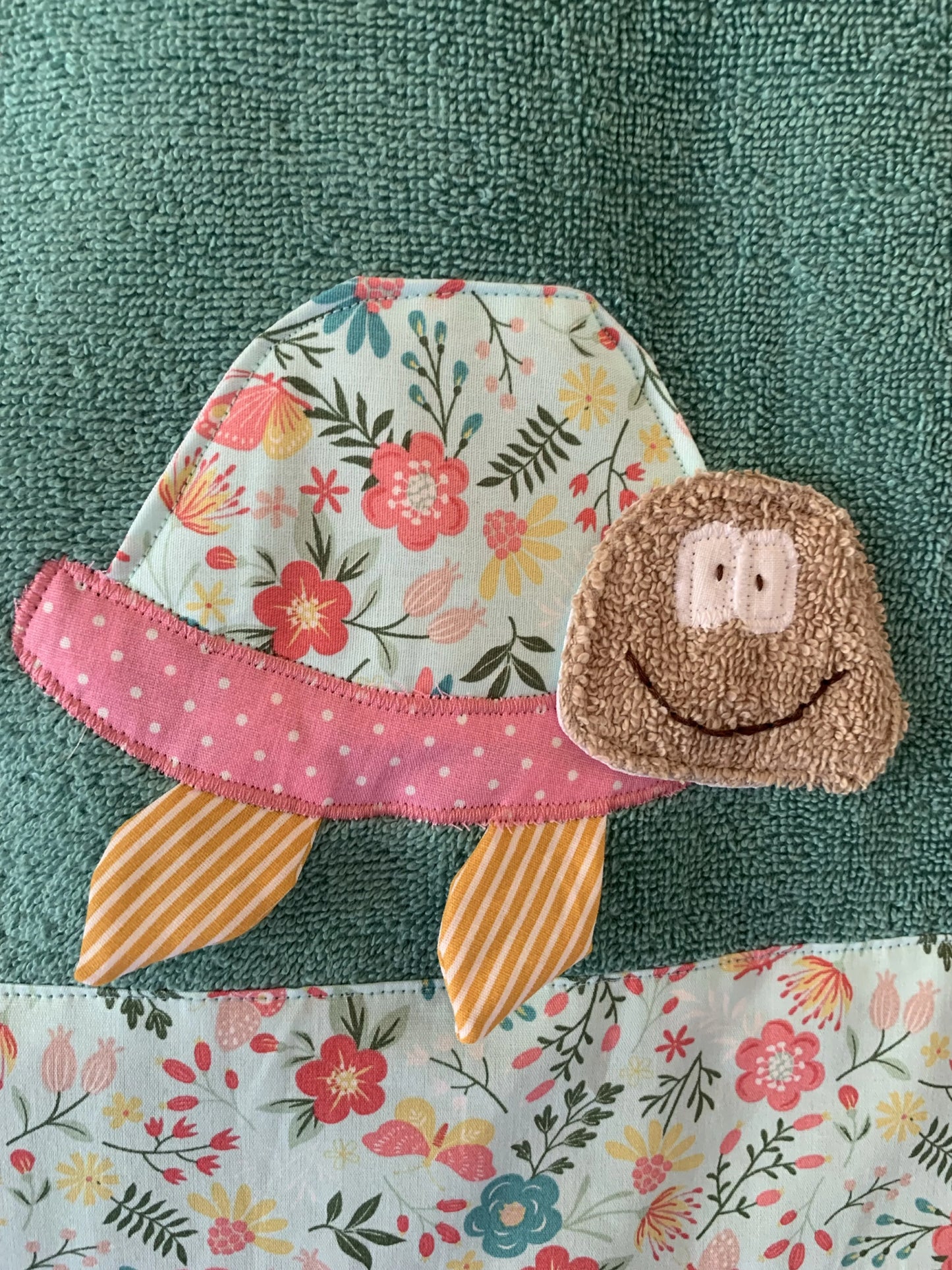 Personalisierbares Handtuch mit Schildkröten-Motiv – für Mädchen