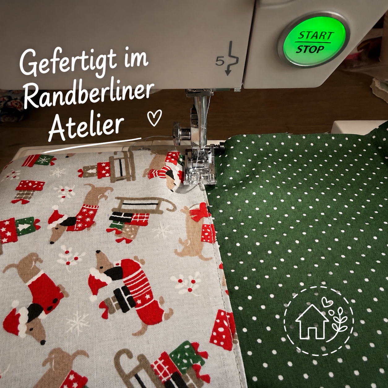 Weihnachtskissen für Opa mit Dackel – personalisierbar
