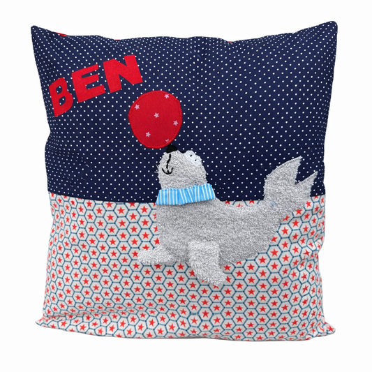 Kissen Seehund personalisiert