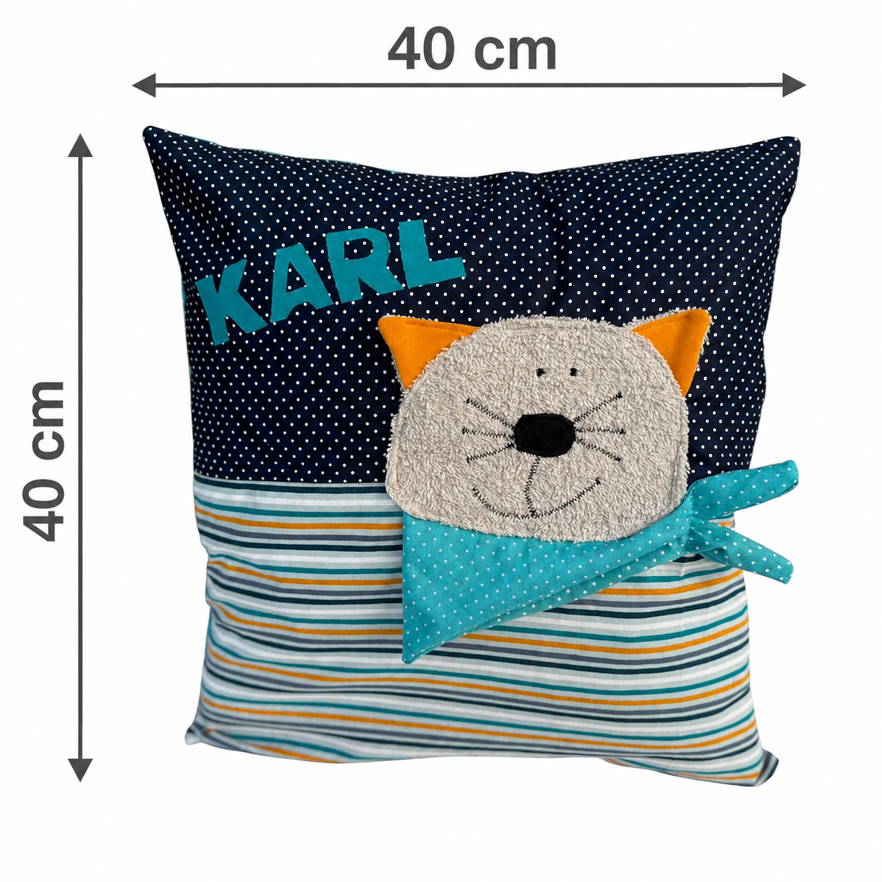 Personalisiertes Kissen Katze  – Kissen für Jungs