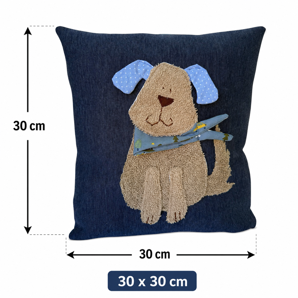 Reisekissen Hund 30x30 cm – Kuschelkissen für Auto, Urlaub & Kinderwagen