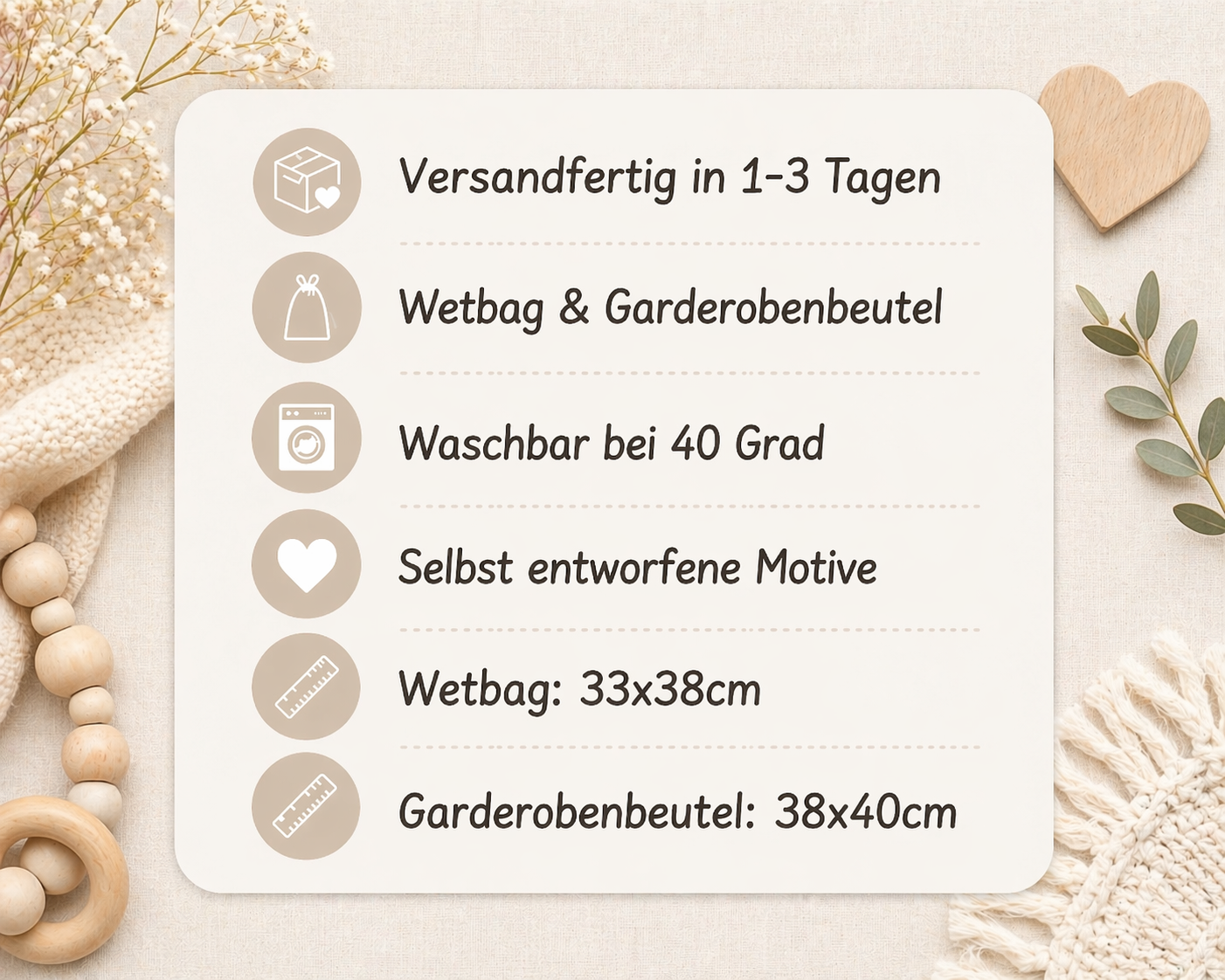 KitaSet personalisiert – Kindertasche Set mit Wetbag & Garderobenbeutel | Geschenk Kindergartenstart