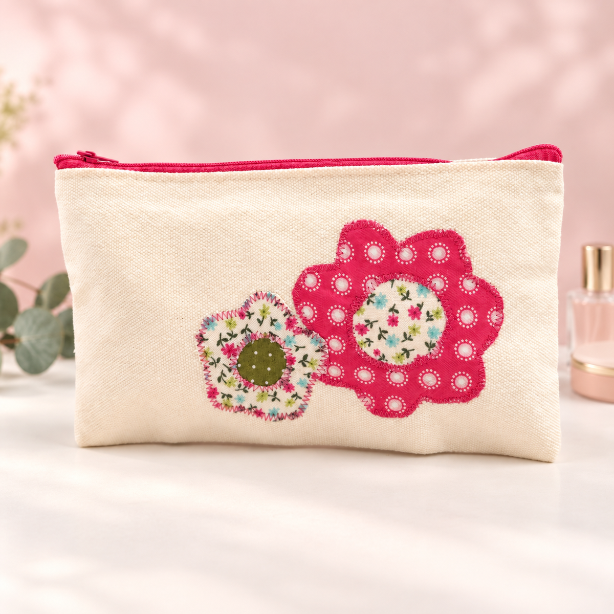Bindentasche & Tampontasche mit Blumen