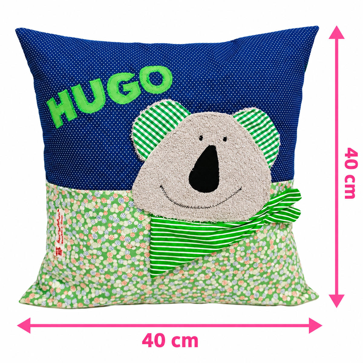 Koala Kissen mit Namen – personalisiertes Kinderkissen 40 × 40 cm