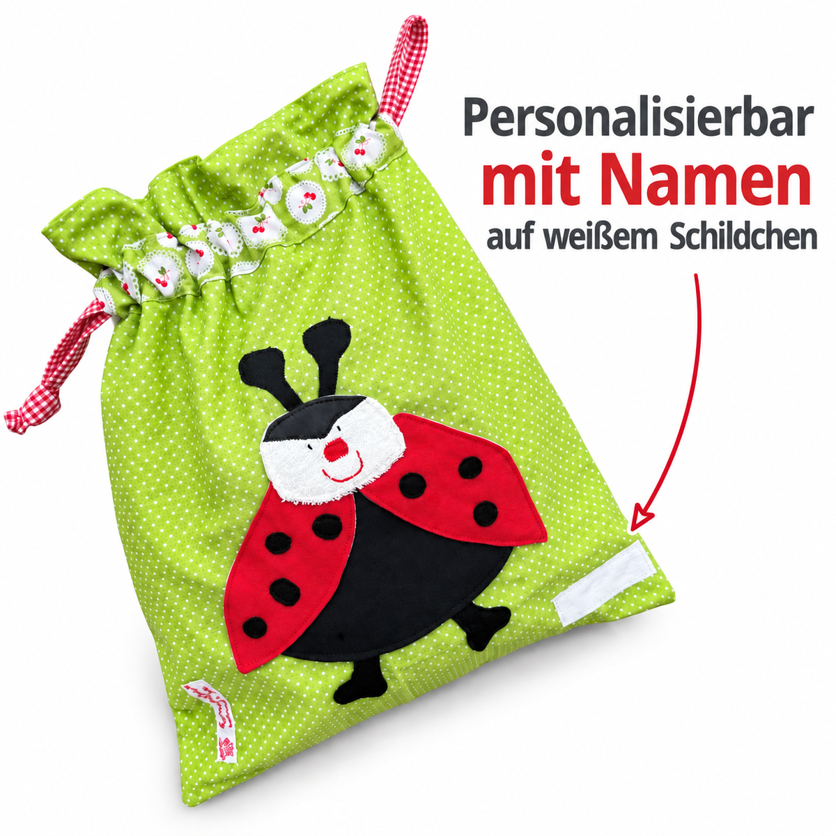 Personalisierter Wetbag Marienkäfer – Geschenk zum 1. Geburtstag