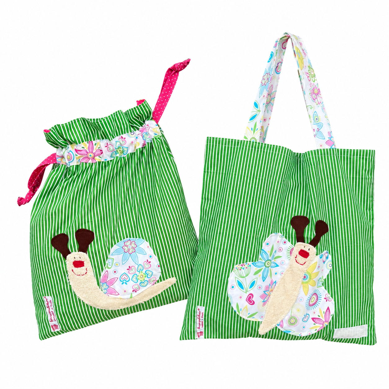 Wetbagset Mädchen Schnecke & Schmetterling – Kindergartenset mit Namen