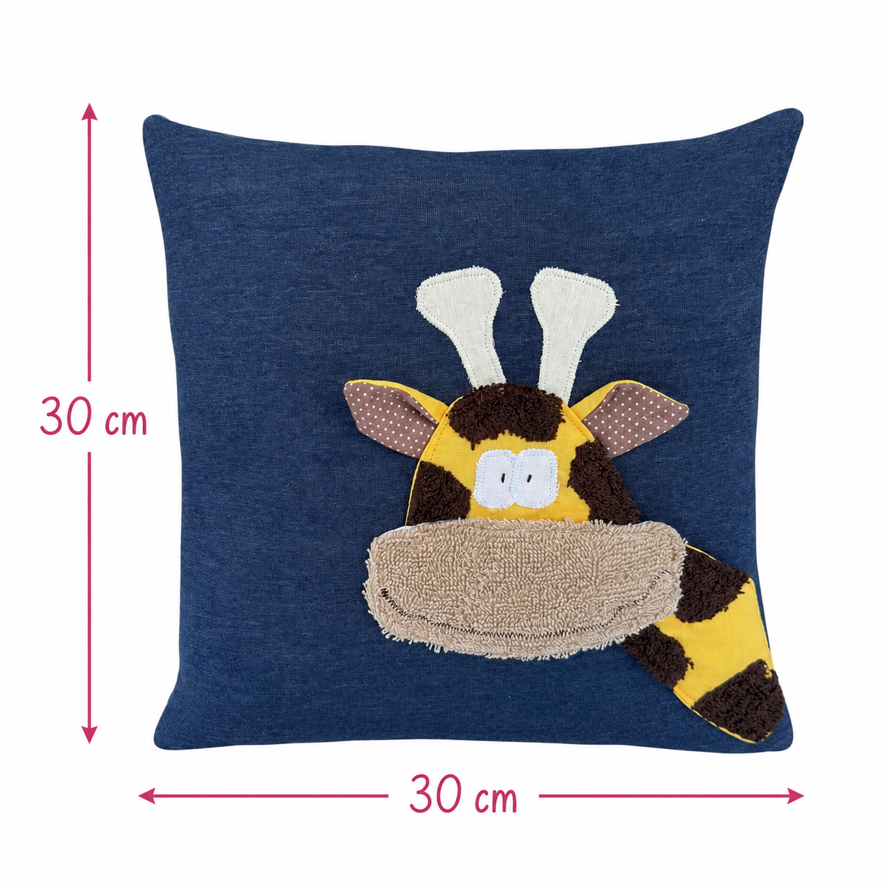 KINDERKISSEN Giraffe | Handgemachtes Reisekissen für Kinder 30x30