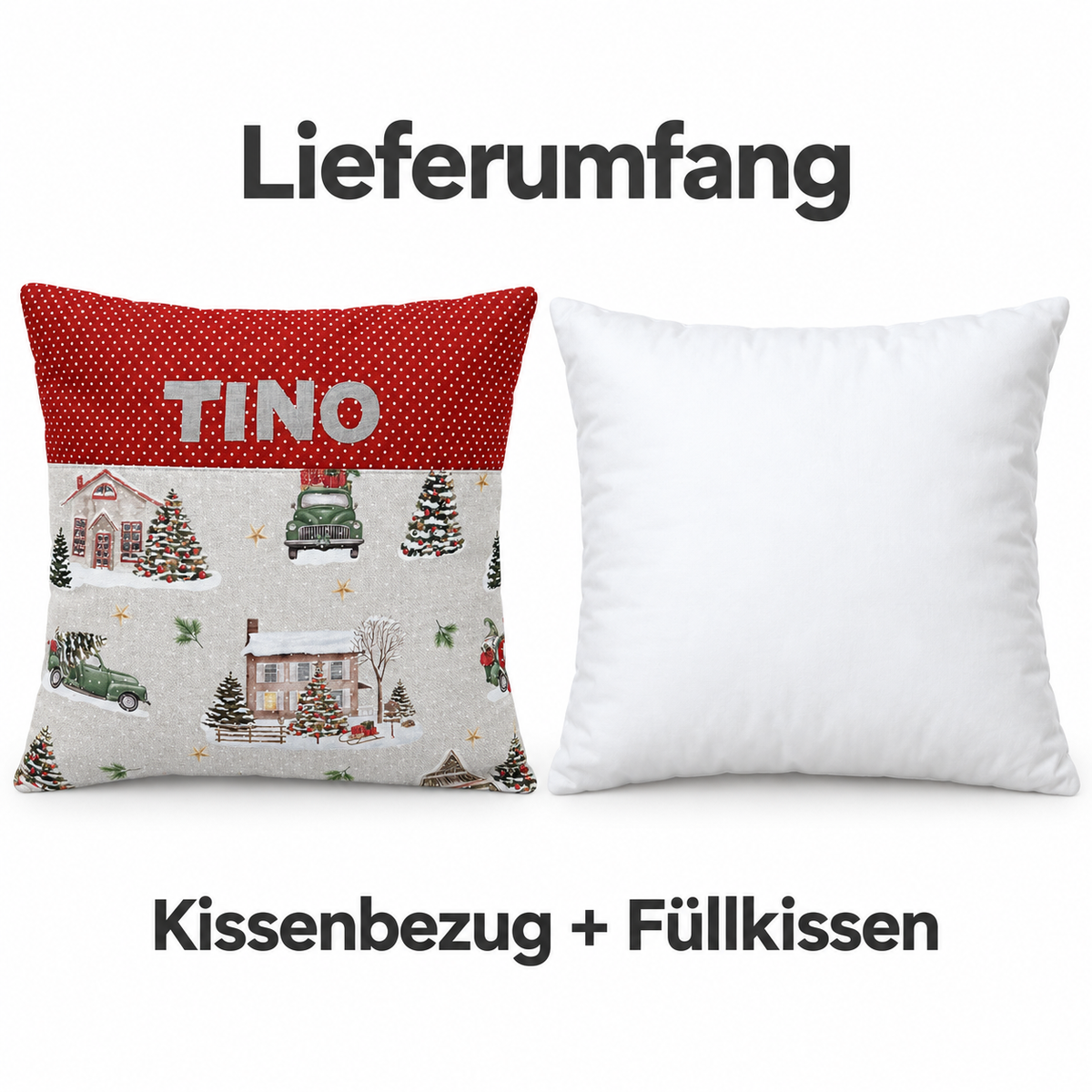 Personalisiertes Weihnachtskissen mit Namen