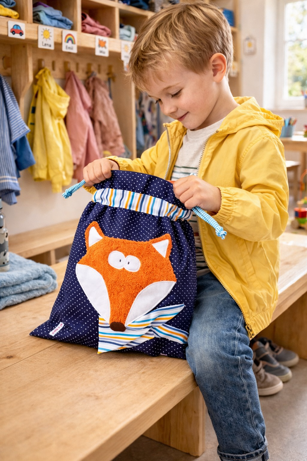 Wetbag mit Fuchs – Wiederverwendbare Nasstasche für Kinder & Babys