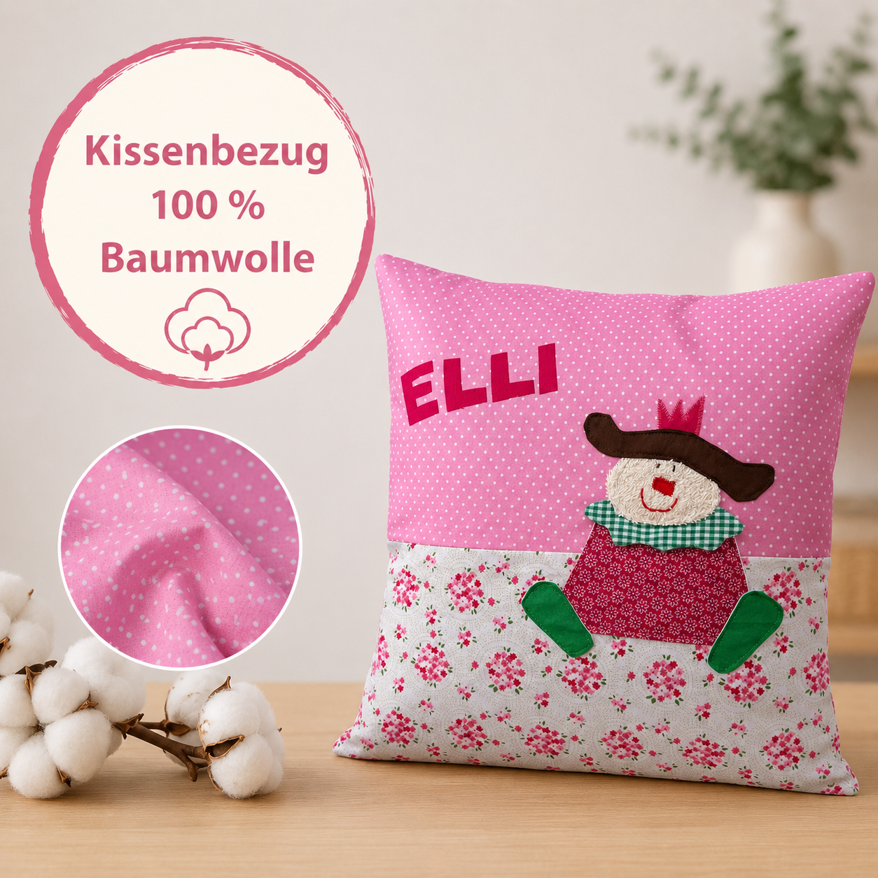 Kissen Prinzessin personalisiert -Kinderkissen mit Namen