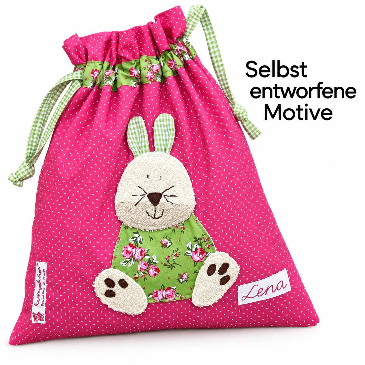 Personalisierter Wetbag Hase – Geschenk zur Geburt Mädchen