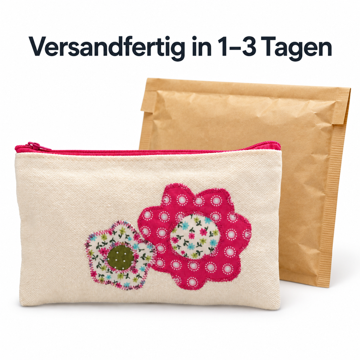 Bindentasche & Tampontasche mit Blumen
