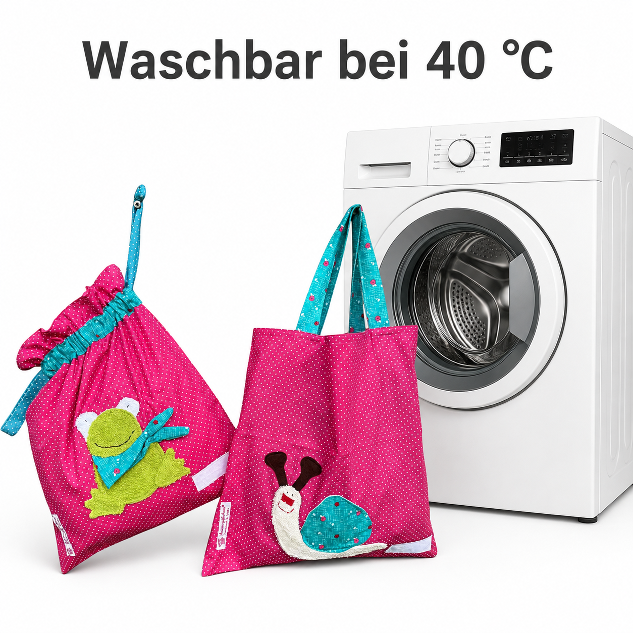 Kindergartenset Frosch & Schnecke – Wetbagset Mädchen in Pink