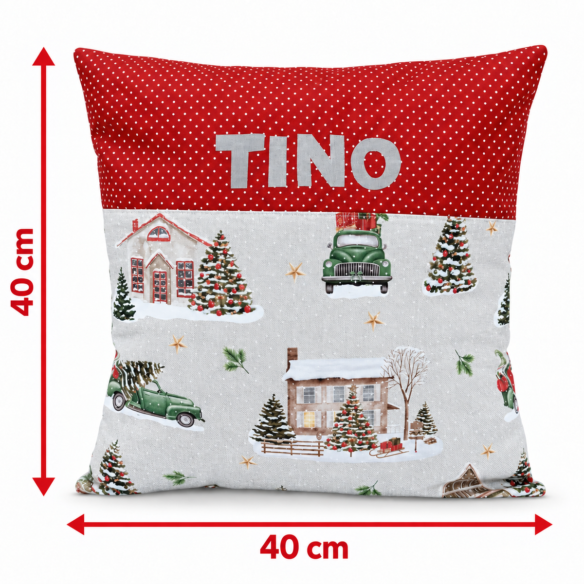 Personalisiertes Weihnachtskissen mit Namen