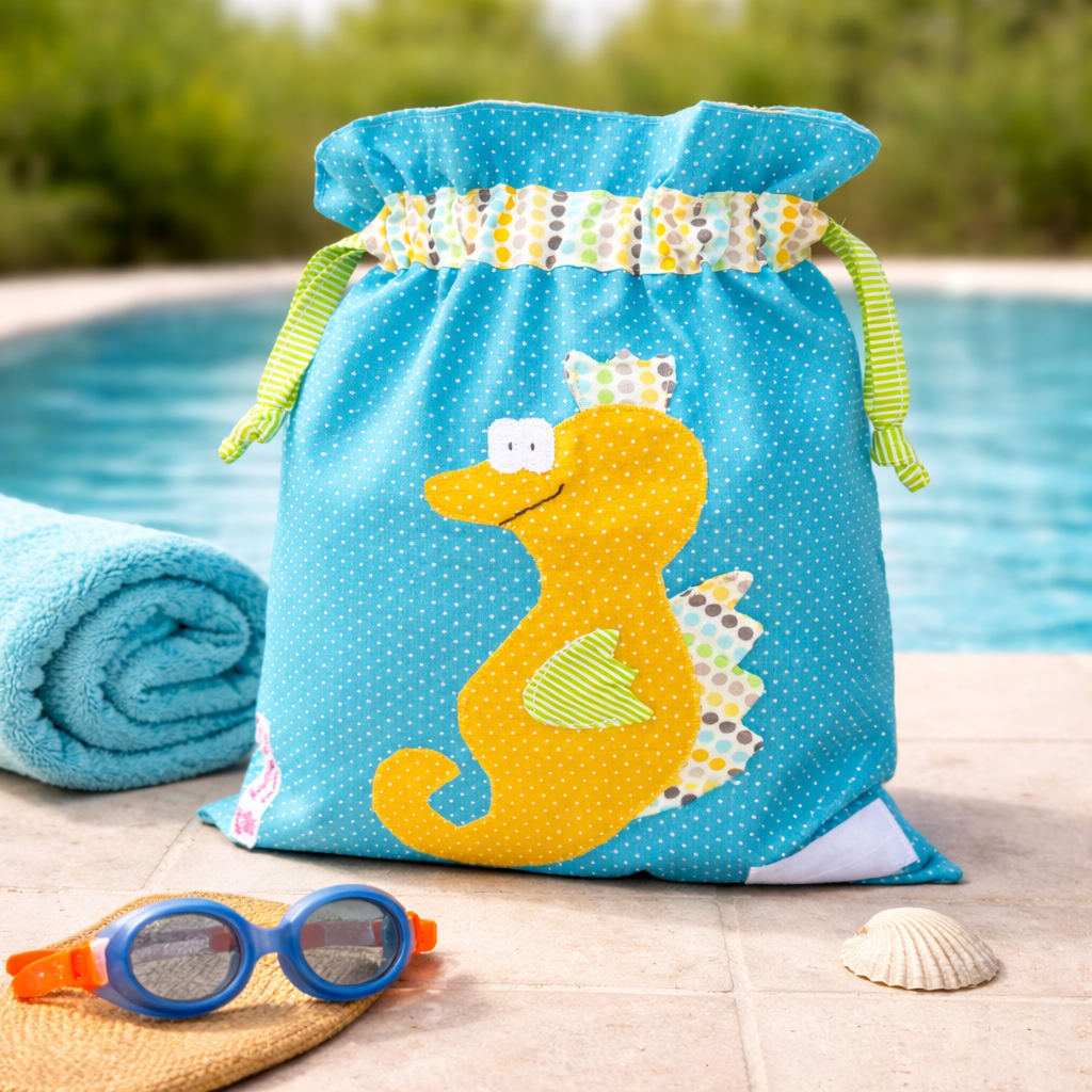 Wetbag Seepferdchen – Wasserdichte Nasstasche für Stoffwindeln & Schwimmsachen