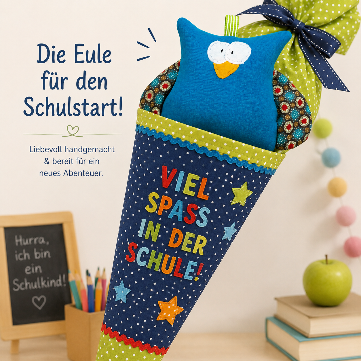 Haarspangenhalter Eule – Handmade & dekorativ für Kinderzimmer