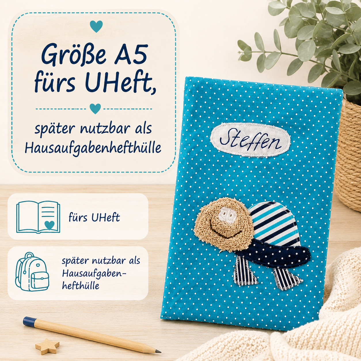 U-Heft Hülle Schildkröte personalisiert | Süße Meerestiere | Geburtsgeschenk