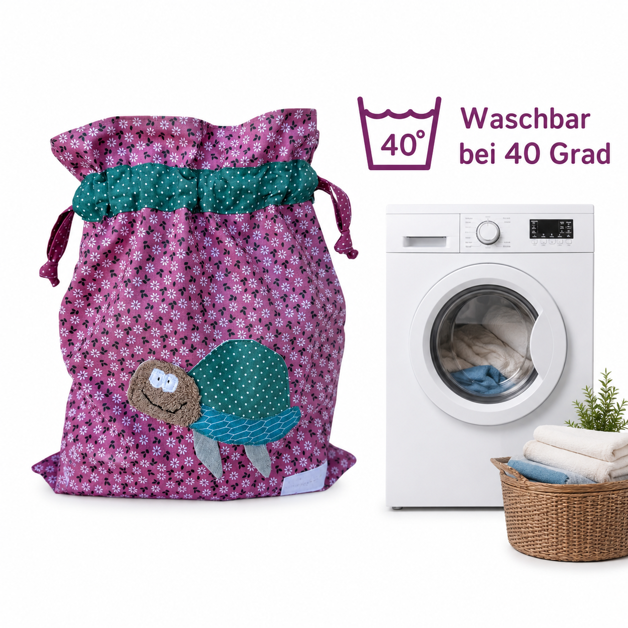 Wetbag Schildkröte personalisiert | Nasstasche für Kinder | Geschenk für Mädchen