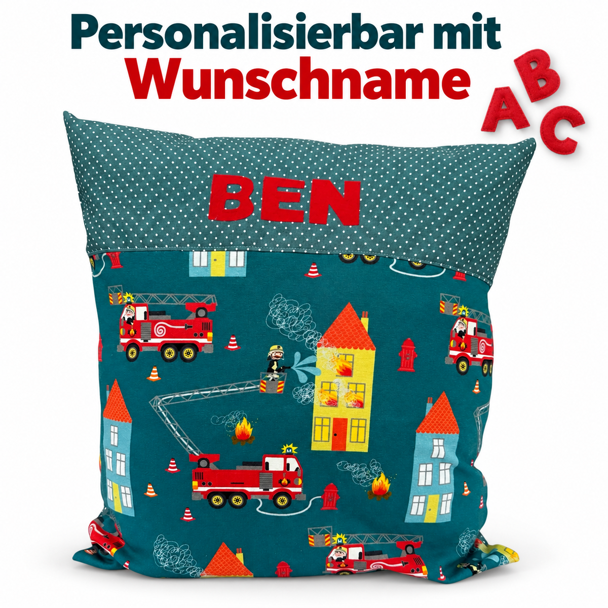 Kissen mit Namen Feuerwehr