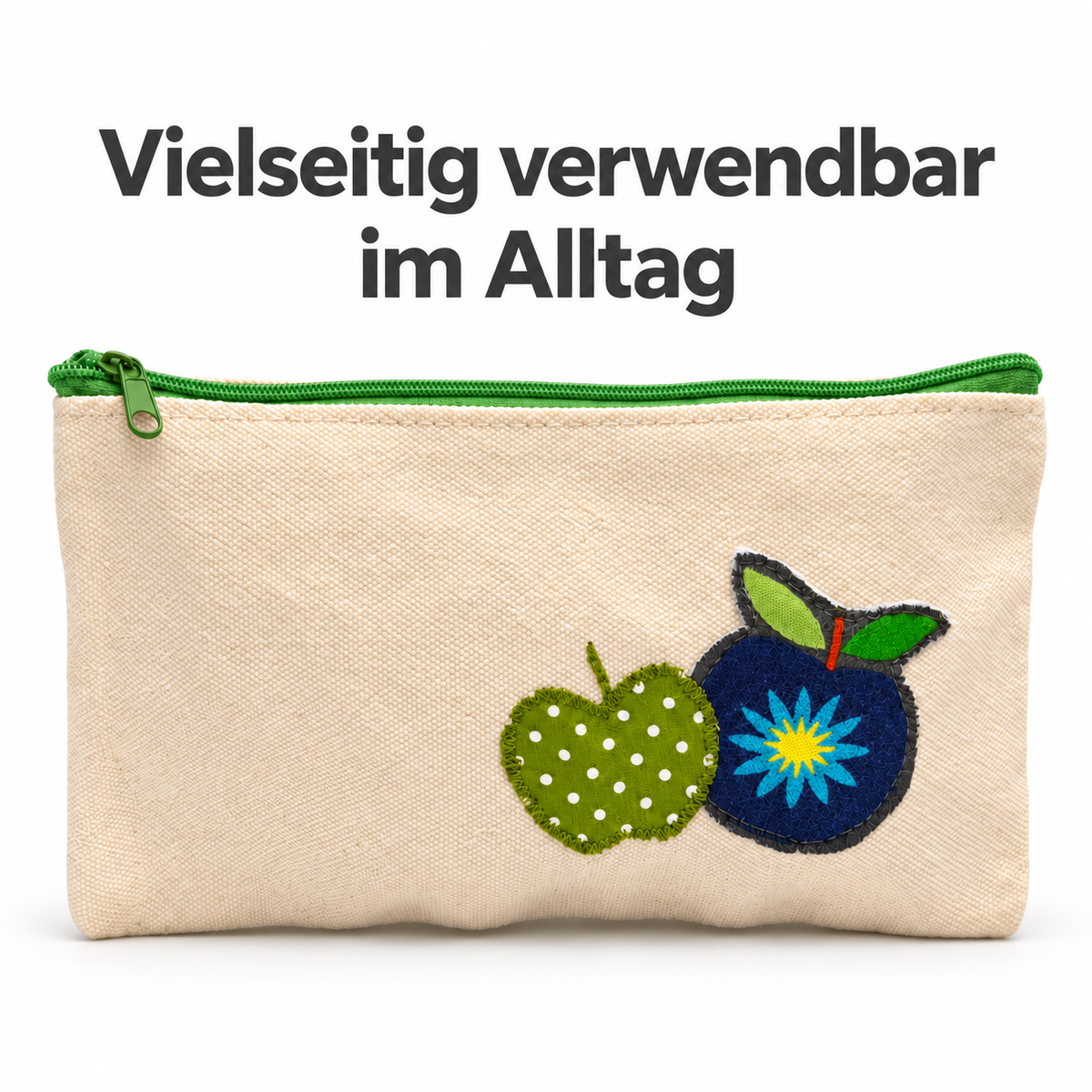 Binden- und Tampontasche mit Obstmotiv