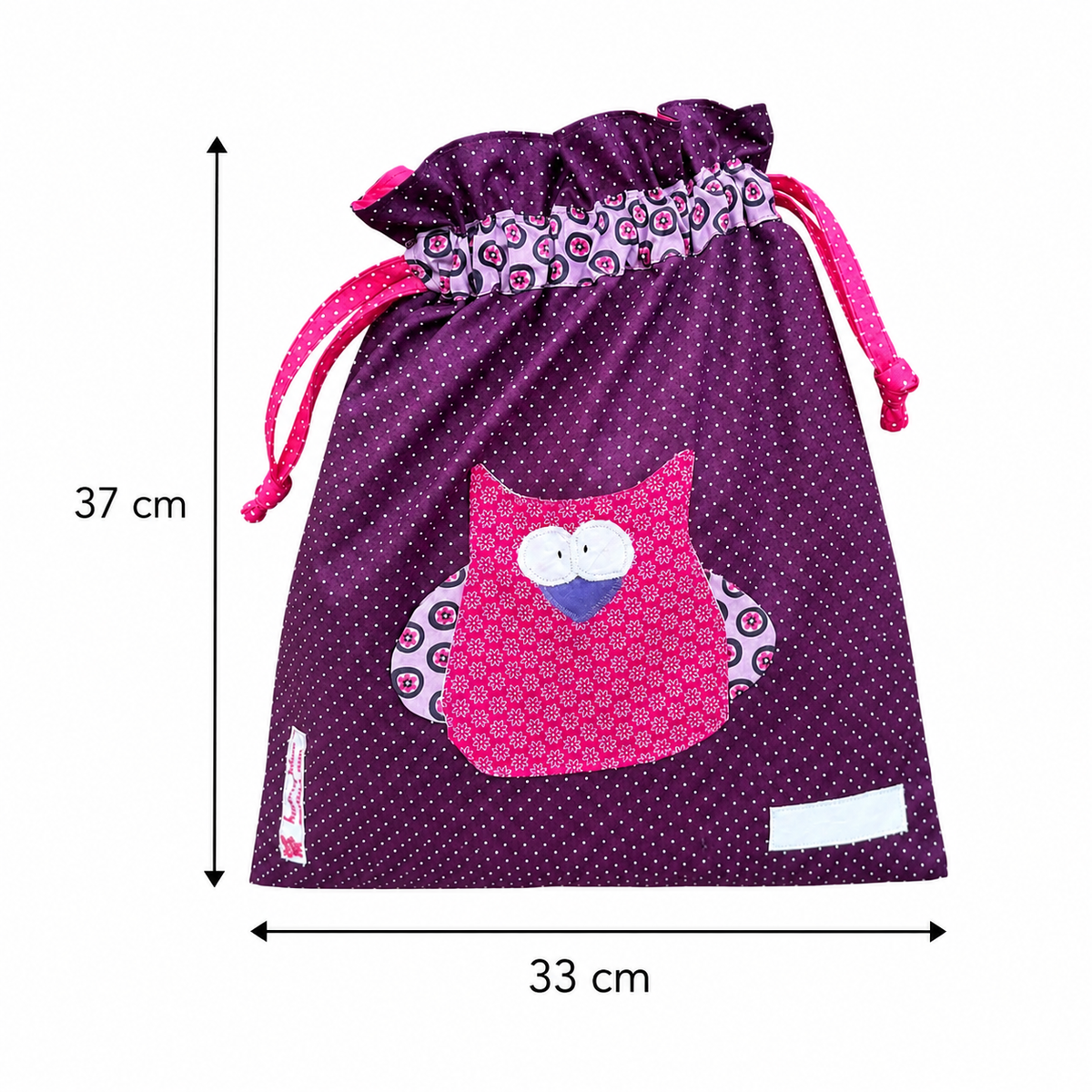 Wetbag Eule handgemacht | süße Kindertasche für Kita | Eulen Geschenke für Kinder | Wetbag für nasse Kleidung