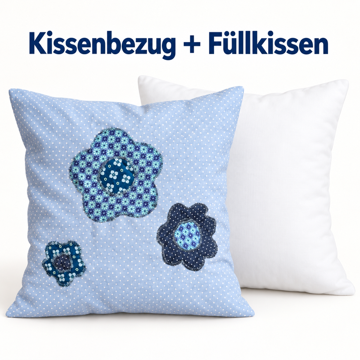 Blumenkissen 30 × 30 cm – Geburtstagsgeschenk für Freundin
