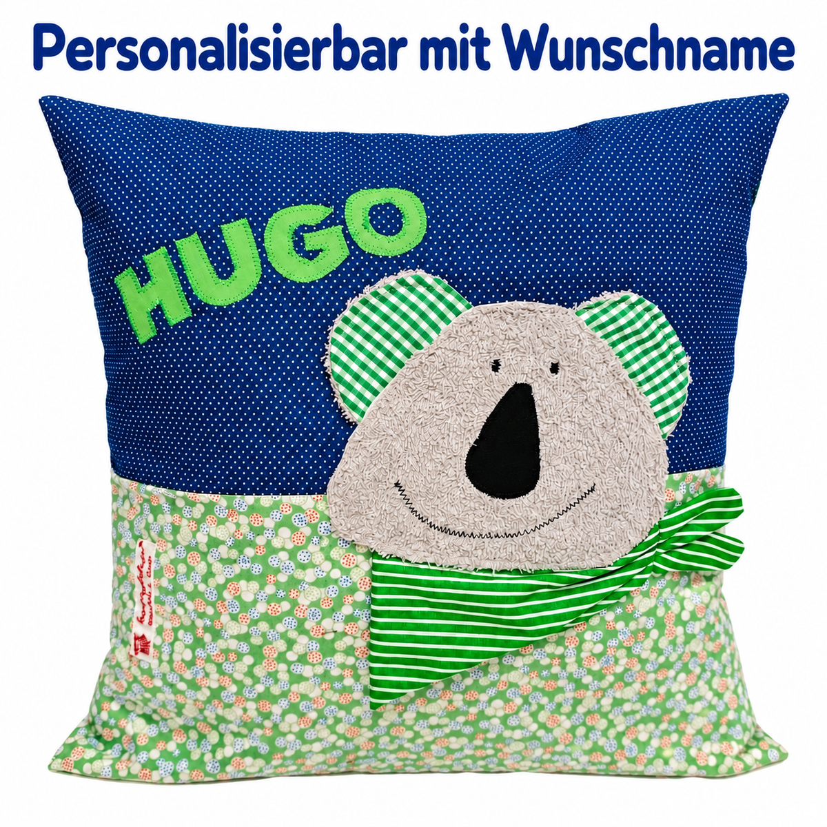 Koala Kissen mit Namen – personalisiertes Kinderkissen 40 × 40 cm