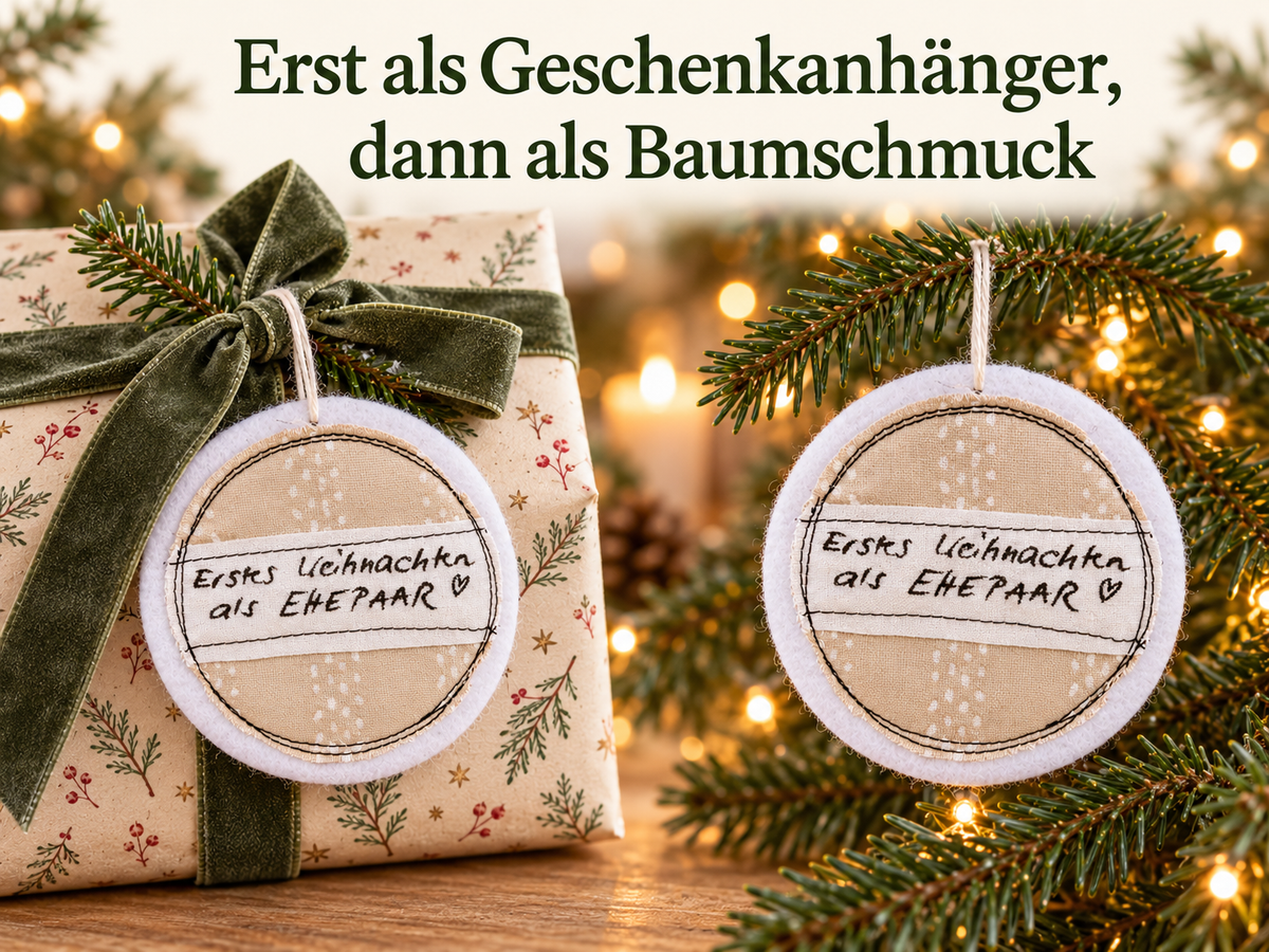 Geschenkanhänger Weihnachten – Erstes Weihnachten als Mr. & Mrs.