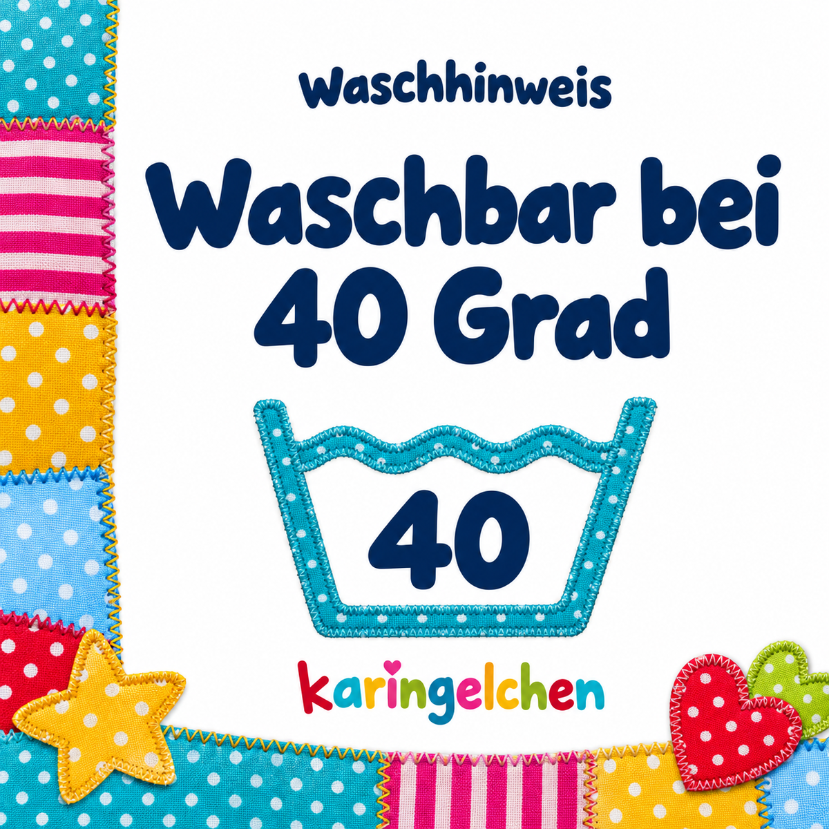 Kinderkissen mit Namen – Hund mit bunten Streifen, 40 × 40 cm