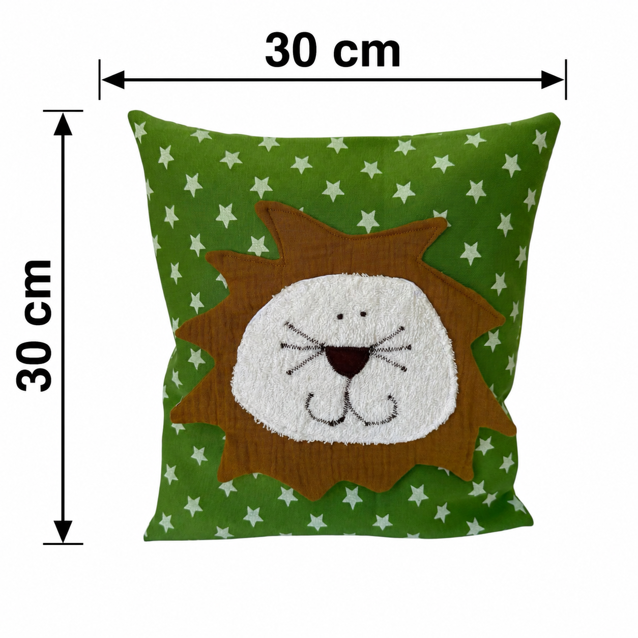 Reisekissen Löwe für Kinder 30x30 cm – Kuschelkissen für Auto, Urlaub & Kinderwagen