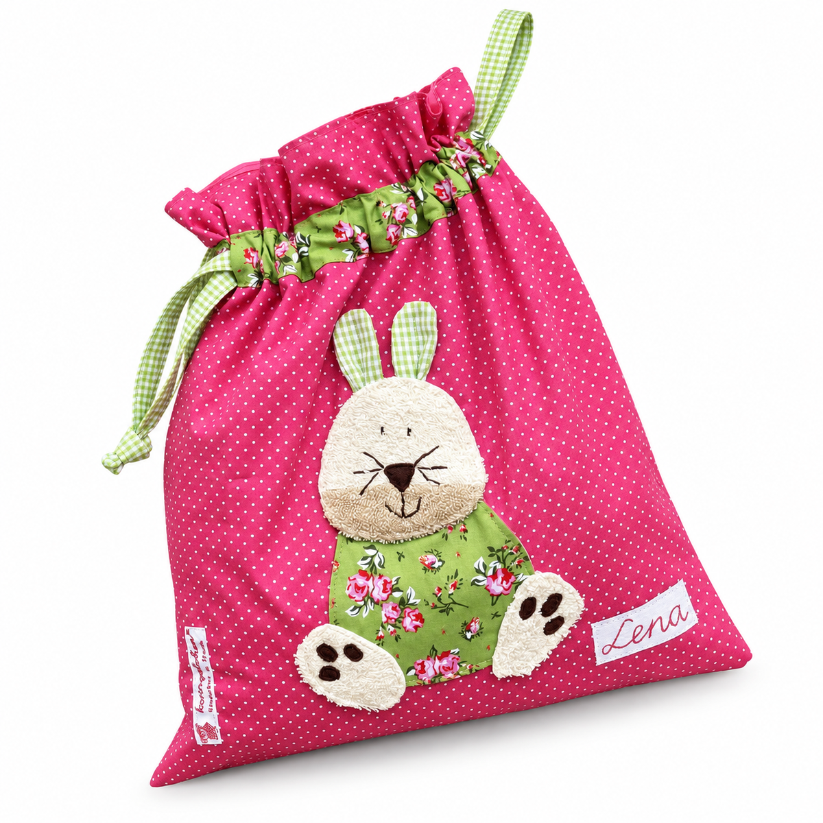 Personalisierter Wetbag Hase – Geschenk zur Geburt Mädchen