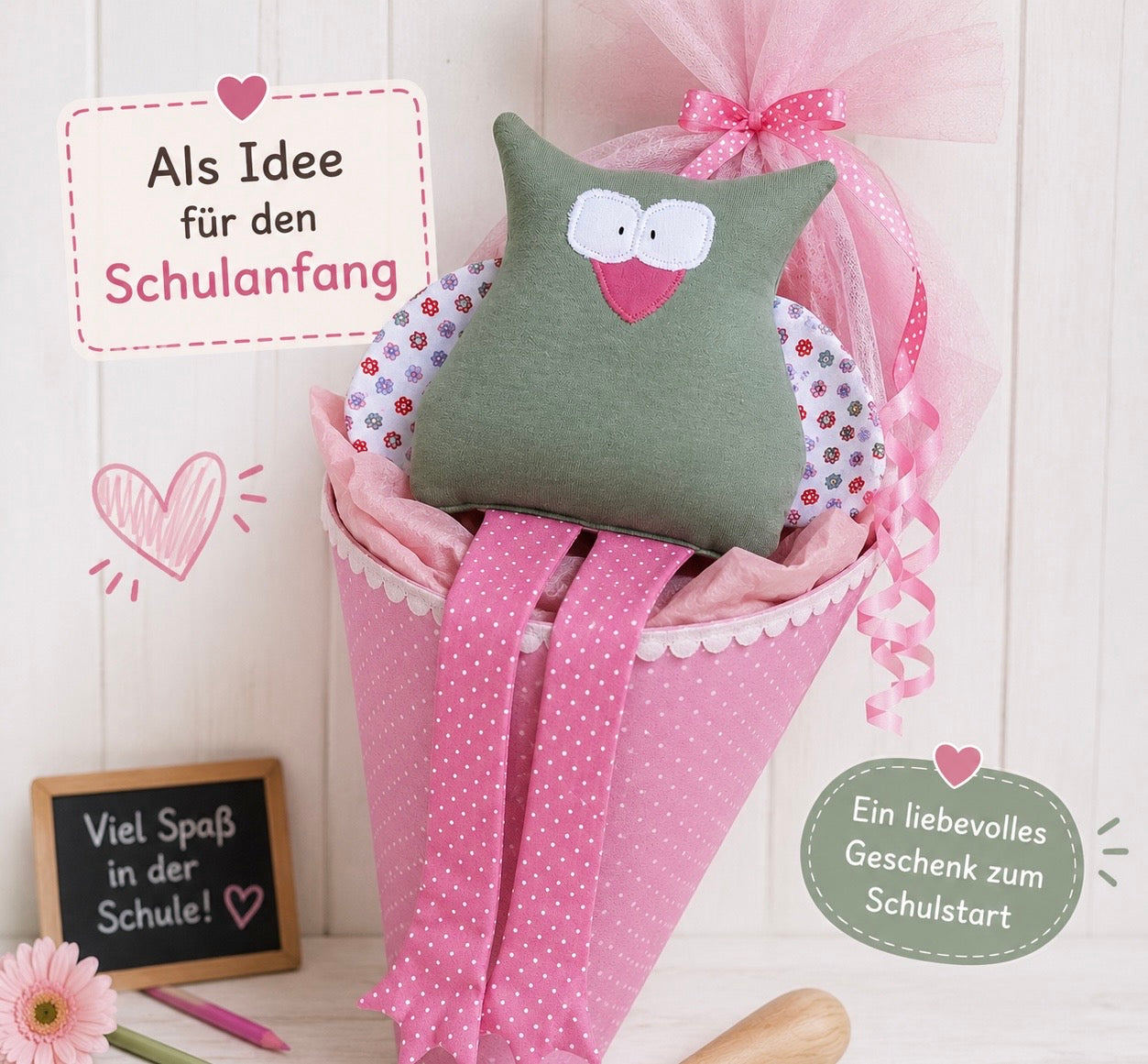 Haarspangenhalter Eule – Handmade & dekorativ für Kinderzimmer