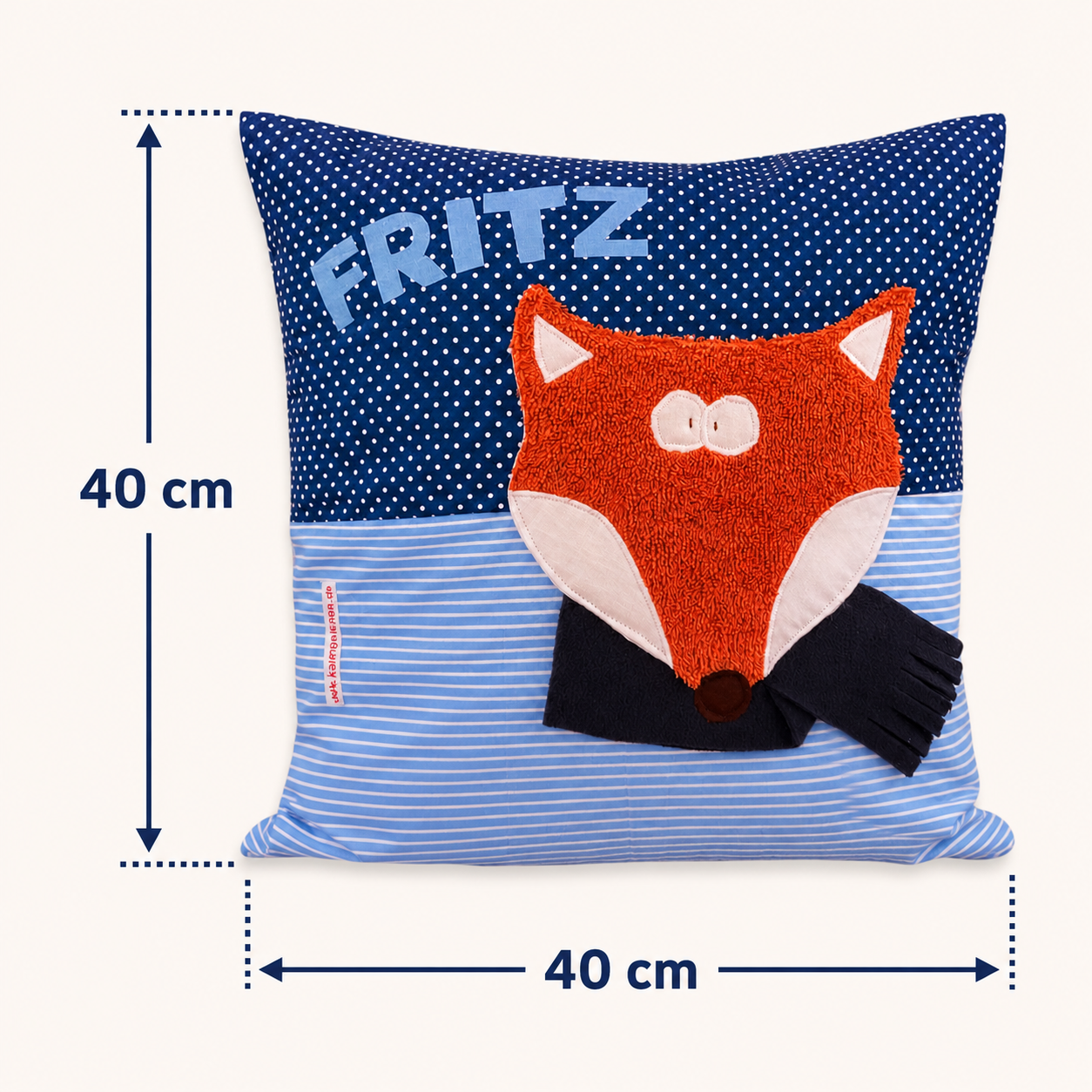 Personalisiertes Fuchskissen mit Namen | Weihnachtsgeschenke für Jungs