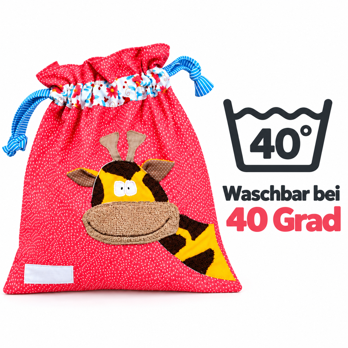 Nasstasche Giraffe – personalisierbarer Wetbag für Stoffwindeln
