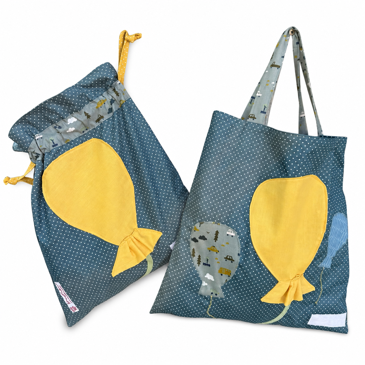 Wetbagset Junge mit Luftballons – Kindergartenset personalisierbar